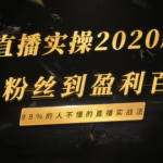 抖音直播实操2020新玩法：从0粉丝到盈利百万，99%的人不懂的直播实战法