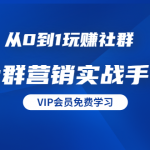 从0到1玩赚社群《社群营销实战手册》干货满满，多种变现模式（21节）