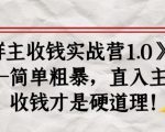 《群主收钱实战营1.0》——简单粗暴，直入主题，收钱才是硬道理