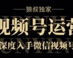 狼叔独家：视频号8.0运营实战课价值1280元