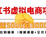 7天从小白到精英 月收益5000到30000 小红书虚拟电商项目(视频课程+交付手册)