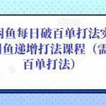 后浪闲鱼每日破百单打法实操课程+闲鱼递增打法课程（需配合百单打法）