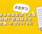 小乔·拼多多视频起店（蓝海项目），纯推广起链接实战，多玩法合集-价值2678元