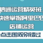 1688诚信通运营精英班，17节课让新手快速掌握阿里巴巴诚信通店铺运营