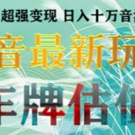 抖音最新无人直播变现直播车牌估值玩法项目，轻松日赚几百+【详细玩法教程】