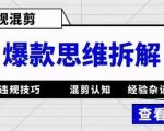 影视混剪爆款思维拆解，从混剪认知到0粉丝小号案例，讲防违规技巧，混剪遇到的问题如何解决等