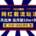 同款截流玩法【初级+高级课程】上架当天出单当月破10w+持续爆单”