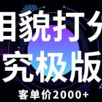 相貌打分究极版，客单价2000+纯新手小白就可操作的项目”