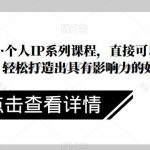 纵横领域·个人IP系列课程，直接可以使用落地，轻松打造出具有影响力的好IP