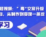 抖音“毒”文案挣钱新玩法，流量非常高，作品制作简单，五、六分钟一条原创作品，爆一  条作品基本上500到1000收益是有