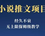 经久不衰的小说推文项目，单号月5-8k，保姆级教程，纯小白都能操作