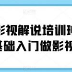 蝶欣影视解说培训班，新手0基础入门做影视解说