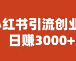 宝哥小红书引流创业粉，日赚3000+【揭秘】