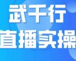 武千行直播实操课，账号定位、带货账号搭建、选品等