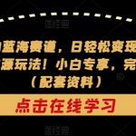 非常冷门的蓝海赛道，日轻松变现500+，剧本杀虚拟资源玩法！小白专享，完全0成本！（配套资料