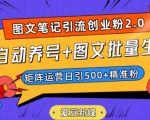 爱豆新媒：全自动养号+图文批量生成，日引500+创业粉（抖音小红书图文笔记2.0）