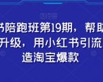 小红书陪跑班第19期，帮助商家爆款升级，用小红书引流，打造淘宝爆款