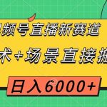 视频号直播新赛道，话术+场景直接搬，日入6000+【揭秘】