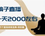 十万个富翁修炼宝典之3.念稿子直播，一天2000左右