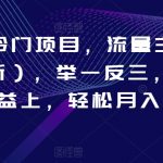 “AI掘金冷门项目，流量主冷门赛道（最新），举一反三，玩法单日收益上，轻松月入万元【揭秘】