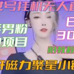 快手男粉落地项目，美女号挂机无人直播，强开磁力聚星小铃铛，日入3000+【附教程和美女素材】【揭秘】