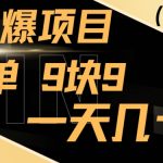 年底火爆项目，一单9.9，一天几十单，只需一部手机，傻瓜式操作，小白有手就行