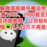 独家讲解微信视频号搬运带货项目，保姆级详细教程