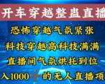 外面收费998的开车穿越无人直播玩法简单好入手纯纯就是捡米”