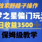 独家野路子玩法，无视机制，元梦之星偏门操作，单日收益3500+，保姆级教学【揭秘】