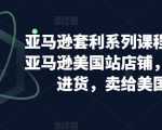 亚马逊套利系列课程，开个亚马逊美国站店铺，从美国进货，卖给美国人