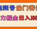 亲测实操，视频号偏门赛道，无脑搬运，暴力掘金，日入1000+