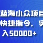 红书蓝海小众项目，自动记账快捷指令，实操月入50000+【揭秘】