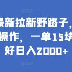 小红书最新拉新野路子，一部手机即可操作，一单15块，做得好日入2000+【揭秘】