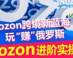 ozon跨境新蓝海玩“赚”俄罗斯，ozon进阶实操训练营