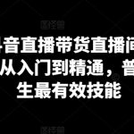 2024抖音直播带货直播间拆解，抖运营从入门到精通，普通人谋生最有效技能