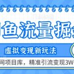 闲鱼流量掘金-虚拟变现新玩法配合全网项目库，精准引流变现3W+【揭秘】