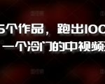 新号5个作品，跑出100W播放，一个冷门的中视频玩法【揭秘