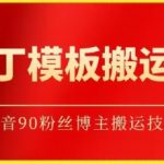 老丁模板搬运术：抖音90万粉丝博主搬运技术【揭秘】