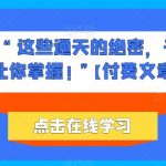 专门写给年龄为18-35岁的普通寒门年轻人的，务必认真读，真心能逆天改命！