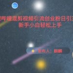 哔哩哔哩混剪视频引流创业粉日引300+，新手小白轻松上手【揭秘】