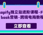 Shopify独立站进阶课程-Facebook营销-跨境电商教程