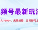 视频号最新玩法，日入1k+，无需经验，当天即可上手【揭秘】