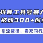 24年抖音工具号暴力引流，每日被动300+创业粉，创业粉捷径，卷死同行【揭秘】