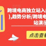 跨境电商独立站入门课(2小时精华),趋势分析/跨境电商前世今生/建站演示等