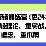 老A营销训练营(更24年6月)，轻理论，重实战，轻概念，重本质