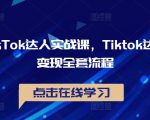 TikTok达人实战课，Tiktok达人变现全套流程