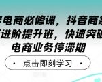 024年电商必修课，抖音商家直播操盘手进阶提升班，快速突破直播电商业务停滞期