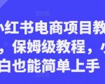 小红书电商项目教程，保姆级教程，小白也能简单上手