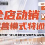 全店动销经营模式特训营，指哪打哪100%精准拉新保姆式起店实操课程