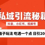 私域流量的精准化获客方法 野路子玩法 吃透一个点 日引200+ 【揭秘】